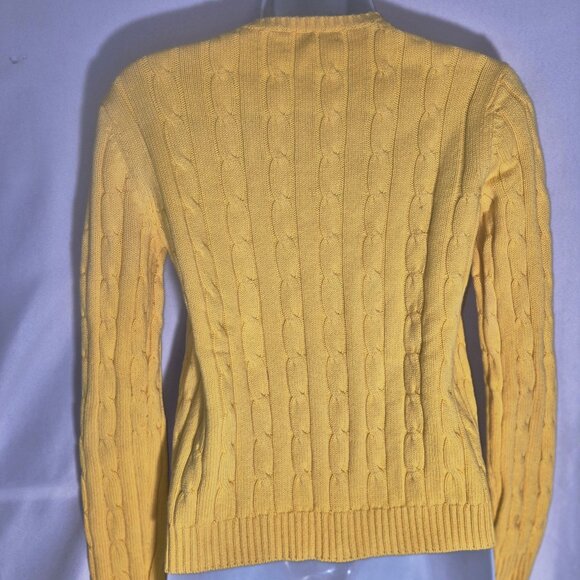 CHAPS stylish Yellow knit sweater in size Small - Picture 15 of 16